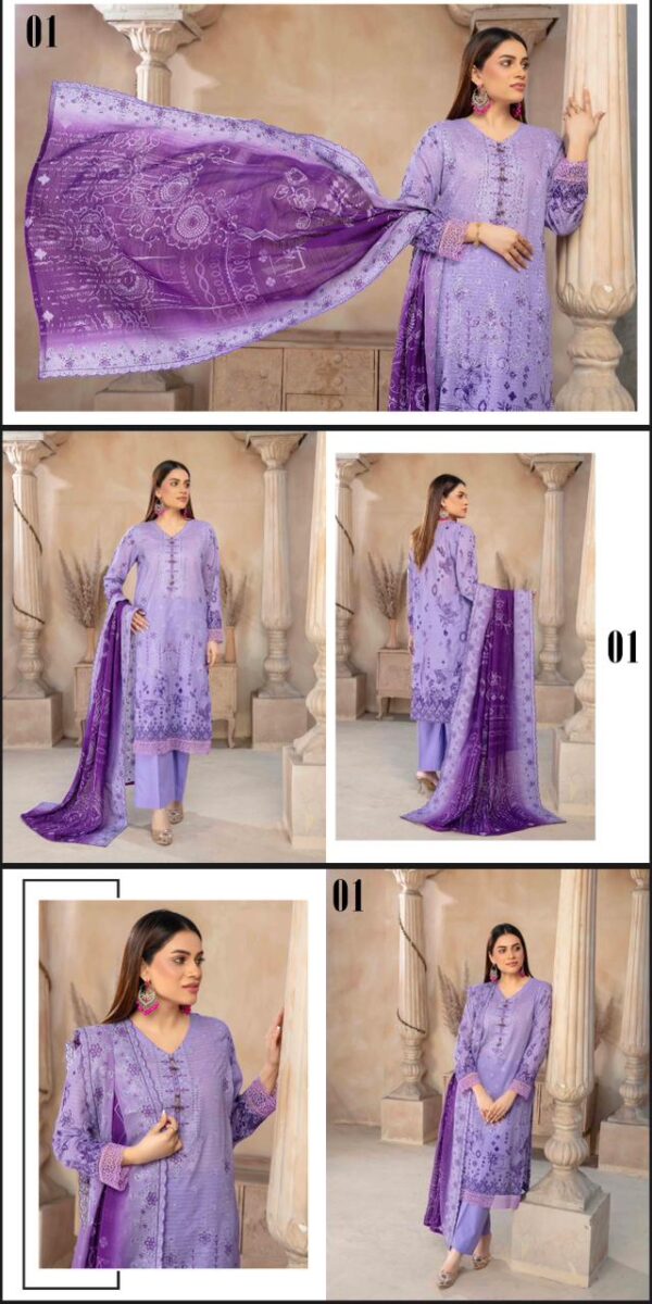 AYAT COLLECTION🇵🇰 By BMF Vol # 1202 (Unstitched). New Collection 2025. - Image 4
