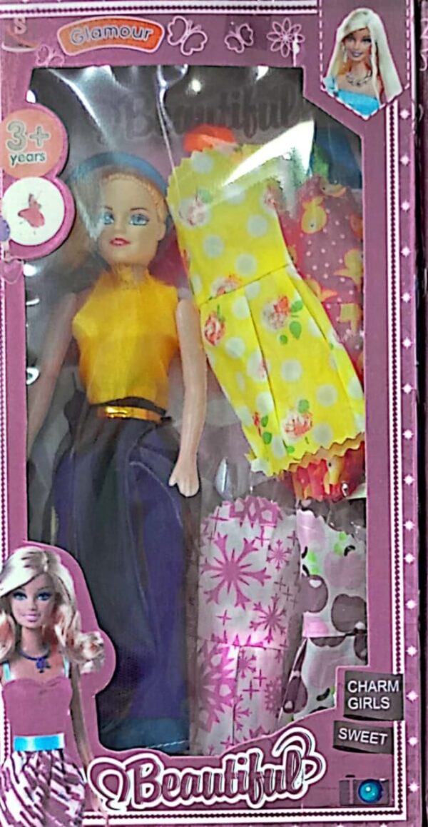 Lovely Sweet Girl Barbie Doll Sets With Dresses