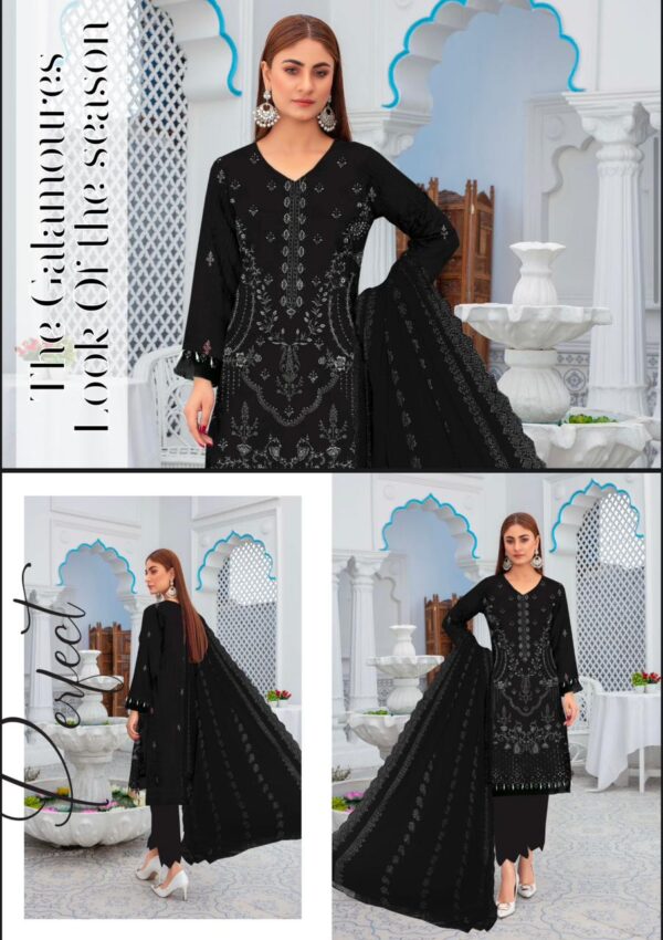 DESIRE Premium Embroidered Lawn Collection By Habib Faisal Arts (Un Stitched) 3 Piece, Vol 4034, New Collection 2025. - Image 2
