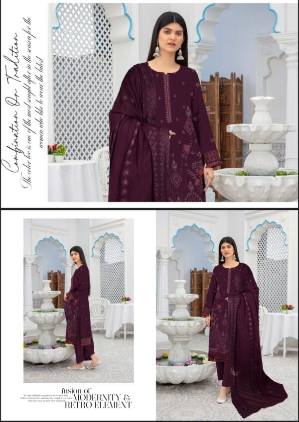 DESIRE Premium Embroidered Lawn Collection By Habib Faisal Arts (Un Stitched) 3 Piece, Vol 4034, New Collection 2025. - Image 10