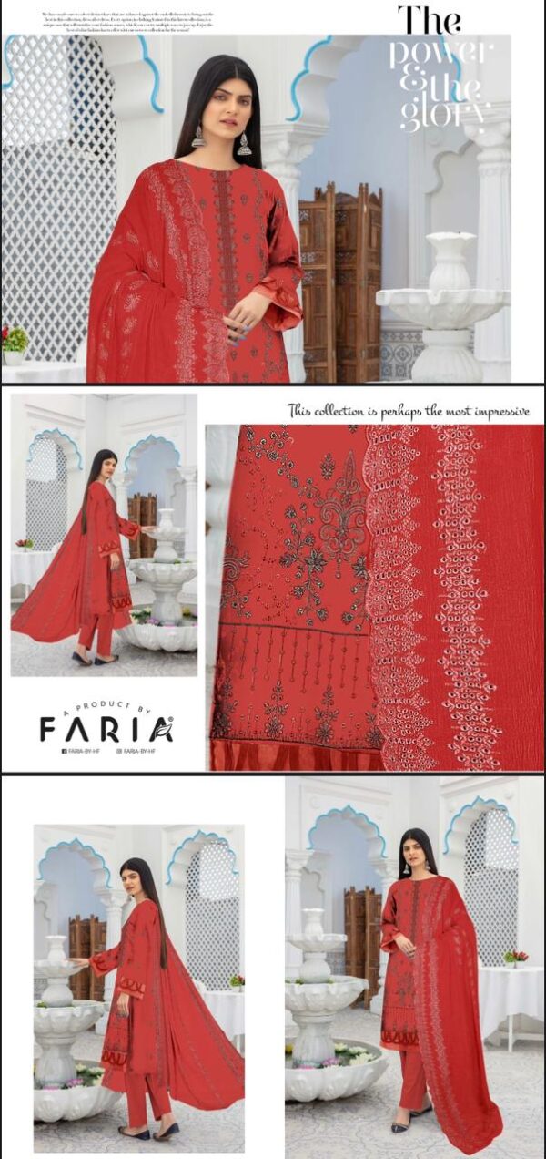 DESIRE Premium Embroidered Lawn Collection By Habib Faisal Arts (Un Stitched) 3 Piece, Vol 4034, New Collection 2025. - Image 11
