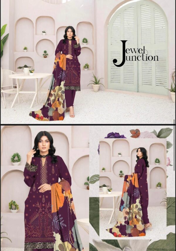 SHANZAY Luxurious Embroidered BANA DORA LAWN Collection By Habib Faisal Arts (Unstitched) 3 Piece, Vol 2024, New Collection 2025. - Image 6
