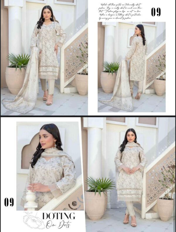 AYAT Collection Luxury Embroidered Lawn Collection By Bhai Moin Fabrics (Un Stitched) 2 Piece, Vol 1357, New Collection 2025. - Image 12