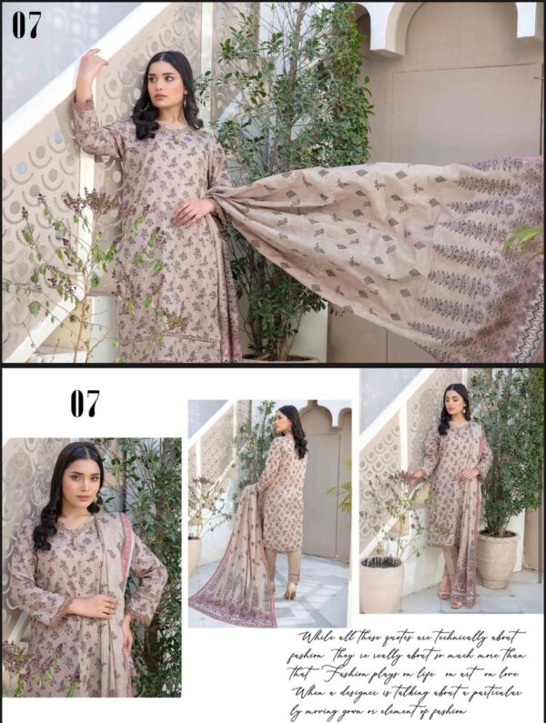AYAT Collection Luxury Embroidered Lawn Collection By Bhai Moin Fabrics (Un Stitched) 2 Piece, Vol 1357, New Collection 2025. - Image 4