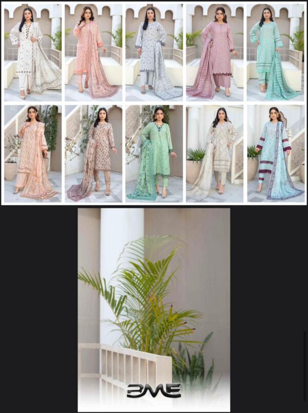 AYAT Collection Luxury Embroidered Lawn Collection By Bhai Moin Fabrics (Un Stitched) 2 Piece, Vol 1357, New Collection 2025.