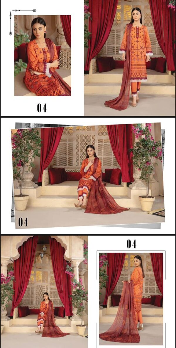 Muntaha Lawn (Un Stitched) 3 Piece, New Collection 2025. - Image 3