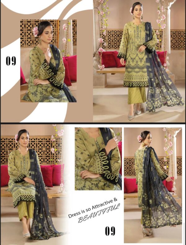 Muntaha Lawn (Un Stitched) 3 Piece, New Collection 2025. - Image 4