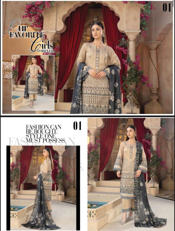 Muntaha Lawn (Un Stitched) 3 Piece, New Collection 2025. - Image 6