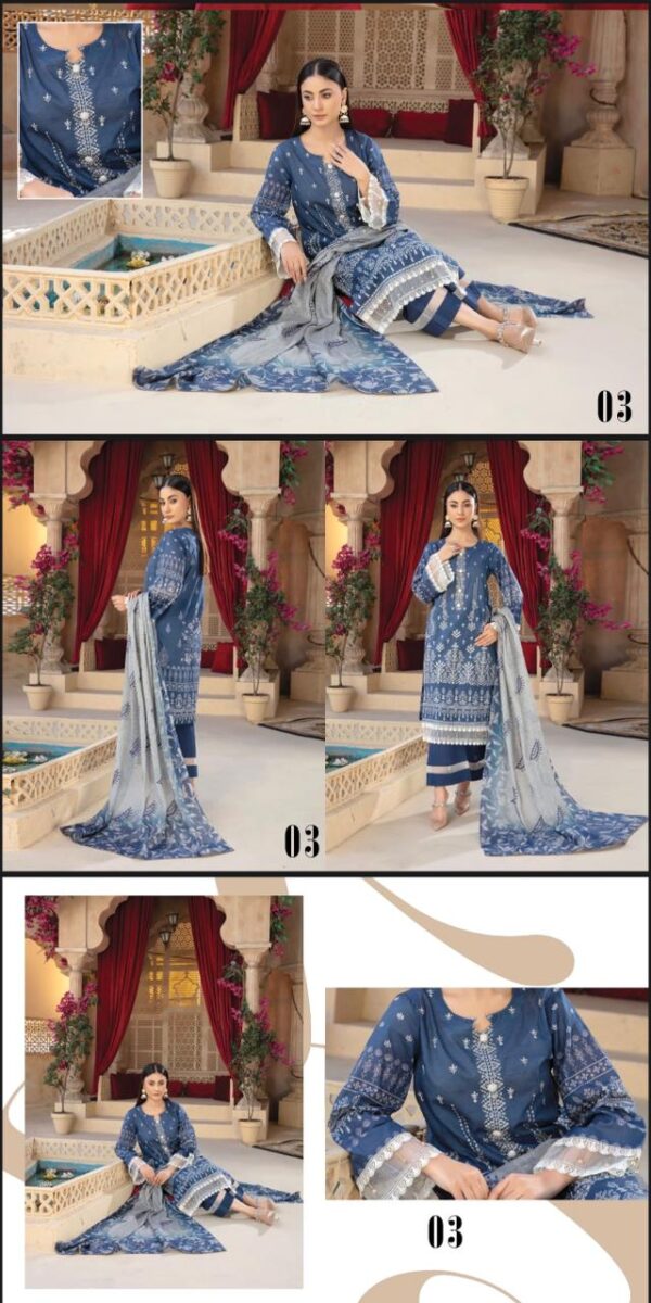 Muntaha Lawn (Un Stitched) 3 Piece, New Collection 2025. - Image 10
