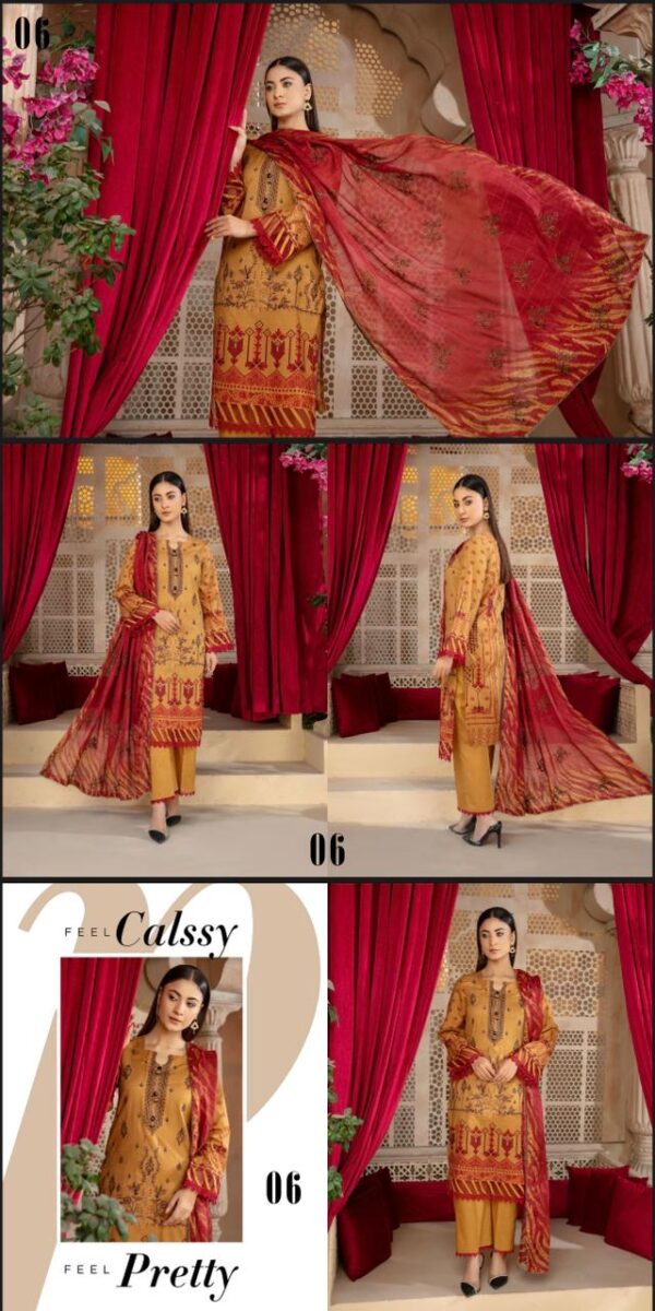 Muntaha Lawn (Un Stitched) 3 Piece, New Collection 2025. - Image 11