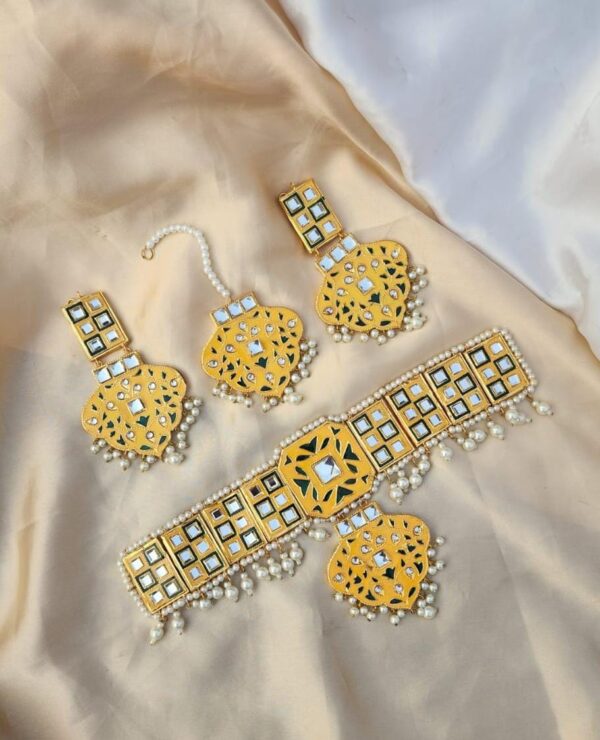 Meenakari Made Choker Set Exclusive By *Unique Fancy Jewelry* - Image 7