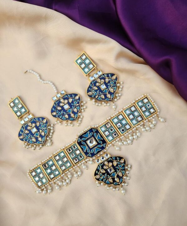 Meenakari Made Choker Set Exclusive By *Unique Fancy Jewelry* - Image 5