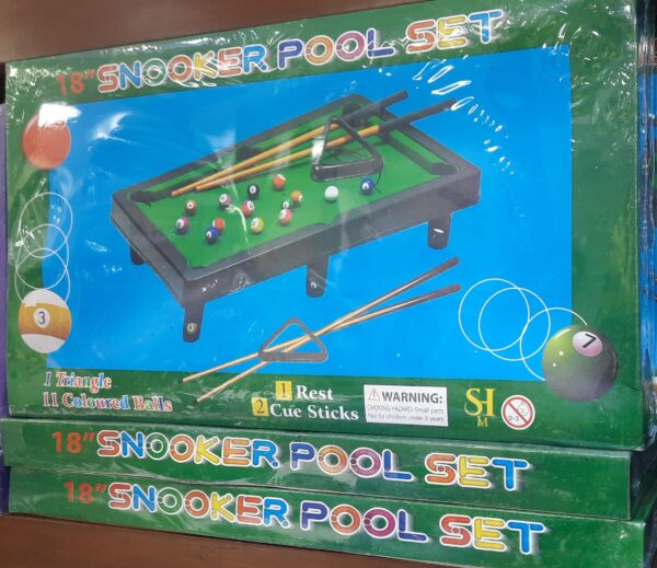 SNOOKER POOL SET (Box Packed) 18"