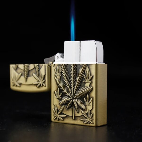 Embossed  Bronze Metal Loud Lighter Custom Logo Windproof Oil Cigarette Lighter