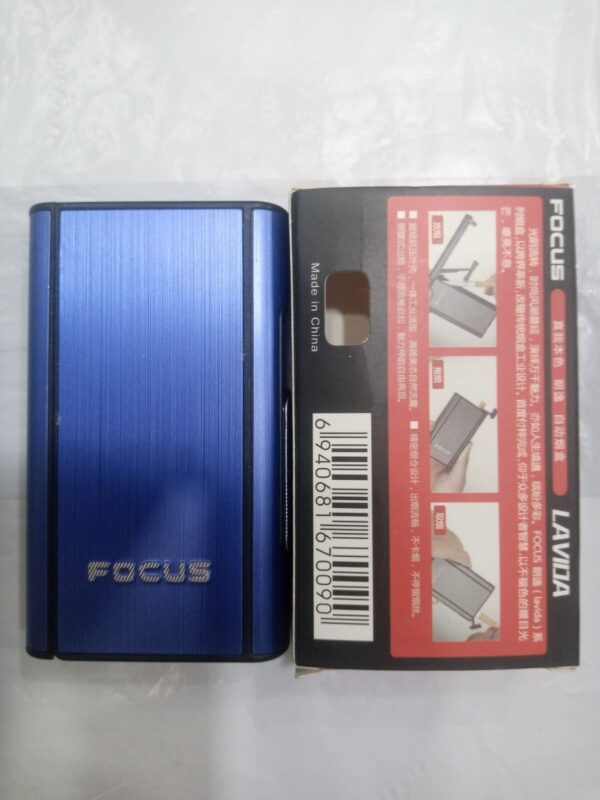 Focus Cigarette Holder With Case Lighter (Blue)