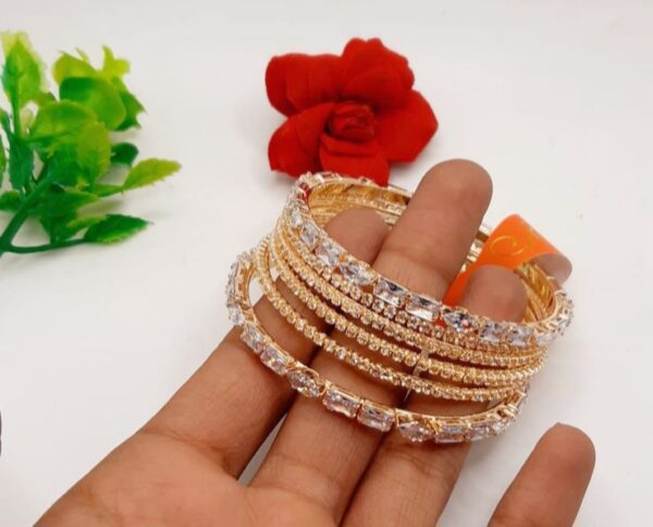 Premium Quality zircon bangles - Image 6