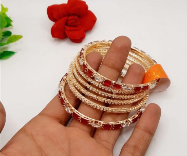 Premium Quality zircon bangles - Image 8
