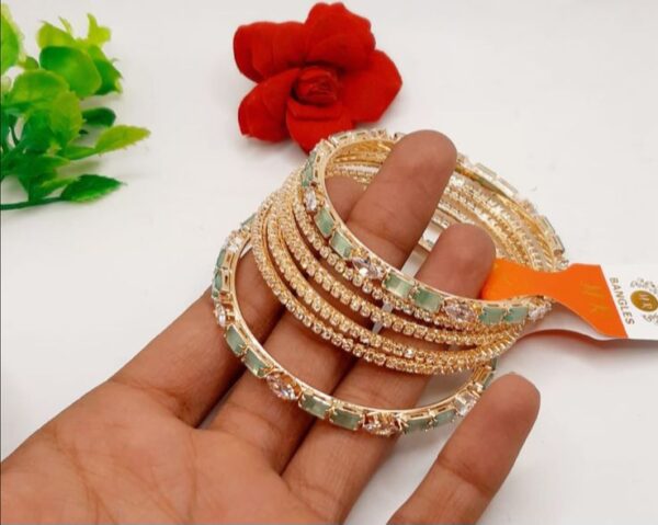 Premium Quality zircon bangles - Image 3