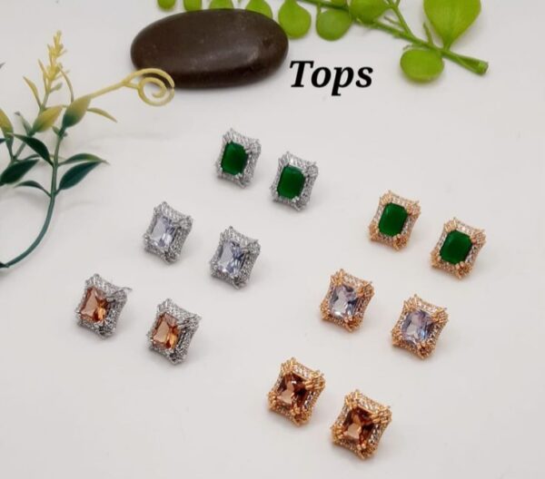 Zircon square stone fancy tops - Image 3