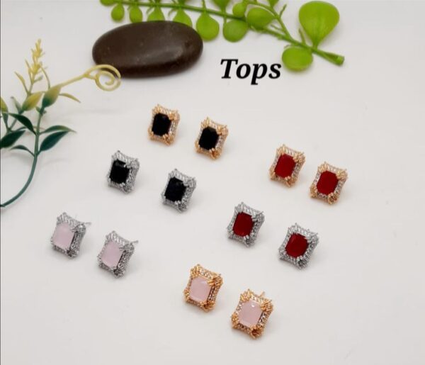 Zircon square stone fancy tops - Image 2