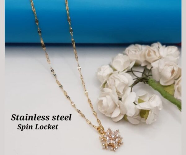 Stainless steel Spin Locket With Chain - Image 2