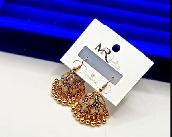 High quality china antique stone style jhumki - Image 2