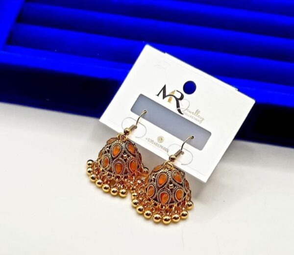 High quality china antique stone style jhumki - Image 5