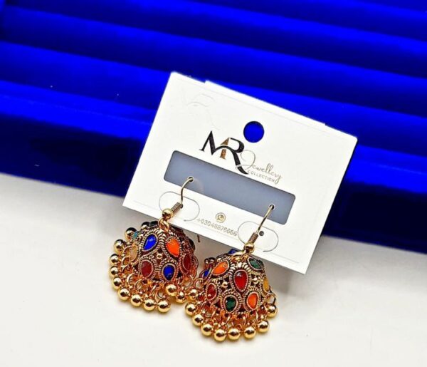High quality china antique stone style jhumki - Image 10
