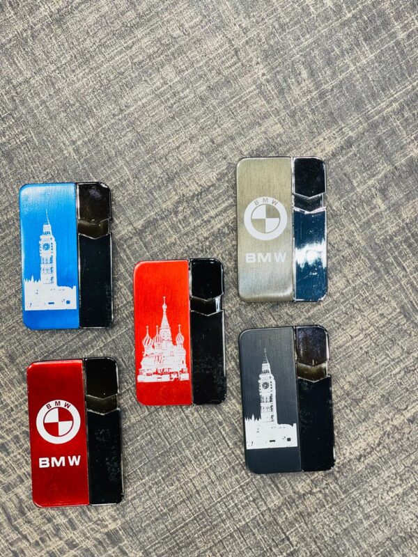Metallic stylish logo printed lighter