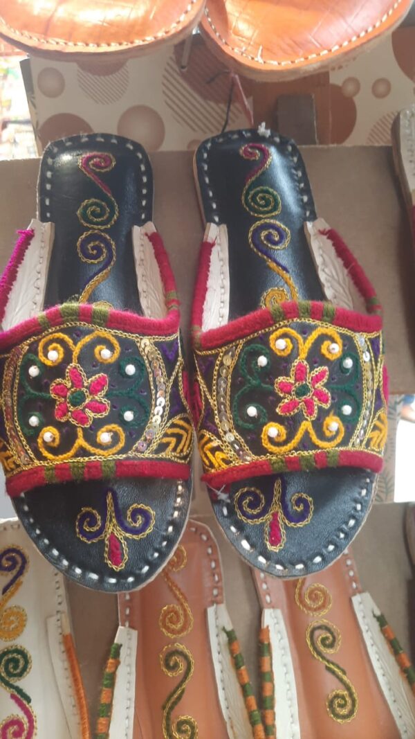 Hand made Flat Chappal Multi Color For Women. - Image 3