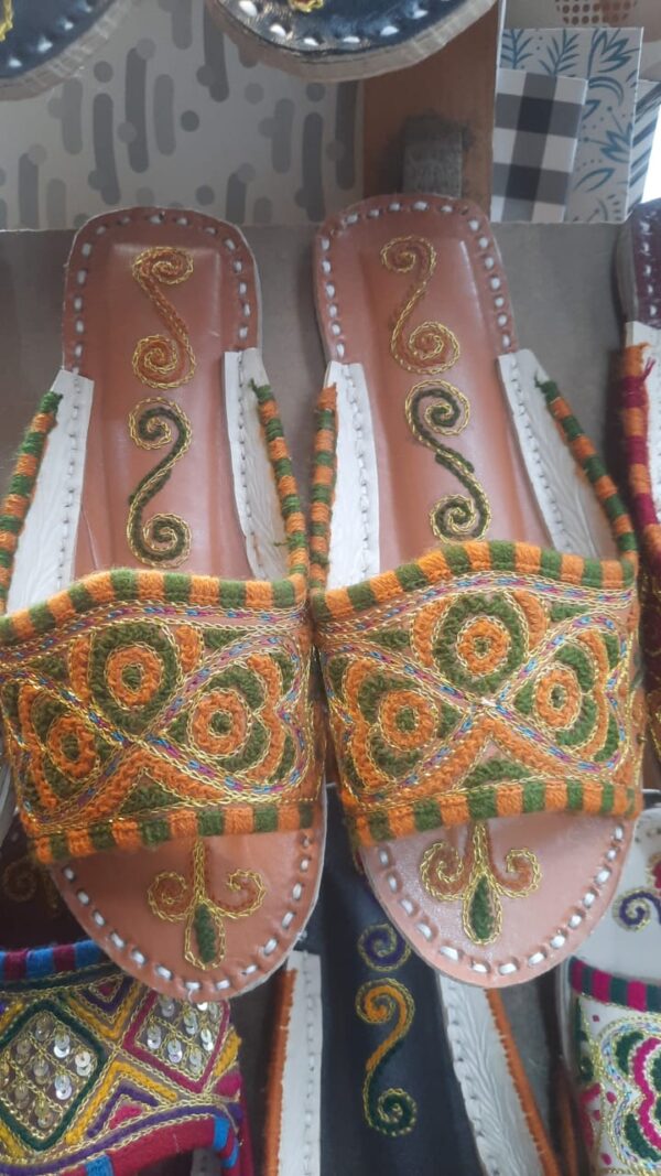 Hand made Flat Chappal Multi Color For Women. - Image 7