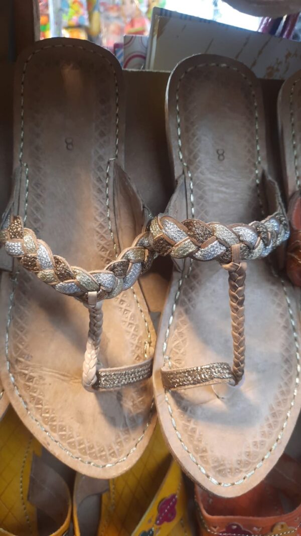 Kolhapuri Sandals, Flat Women's Handmade Slippers, Summer Collection. - Image 4