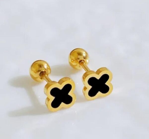 Stainless steel Rado Four leaf Earrings for Girls Fashion, Women's Earrings Jewelry Gift, (1 pair).