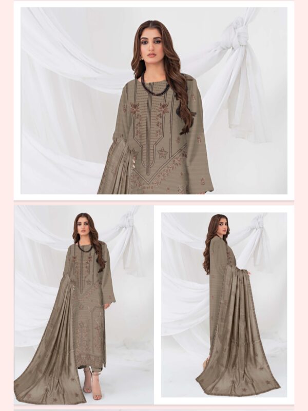Faria Premium Embroidered Bana Dora Lawn Collection By Habib Faisal Arts (Un Stitched) 3 Piece, Vol 4157, New Collection 2025. - Image 8