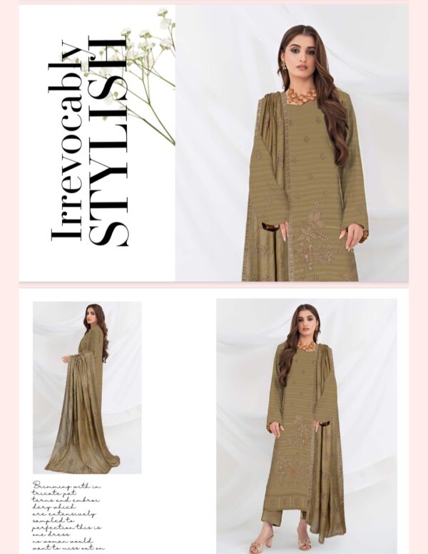 Faria Premium Embroidered Bana Dora Lawn Collection By Habib Faisal Arts (Un Stitched) 3 Piece, Vol 4157, New Collection 2025. - Image 6