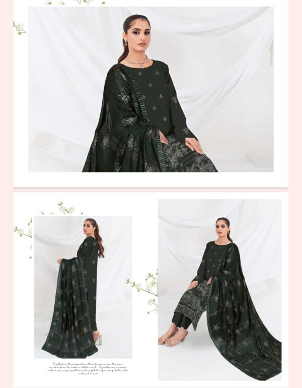 Faria Premium Embroidered Bana Dora Lawn Collection By Habib Faisal Arts (Un Stitched) 3 Piece, Vol 4157, New Collection 2025. - Image 4