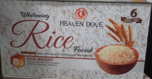 Heaven Dove Whitening Rice Facial Kit.
