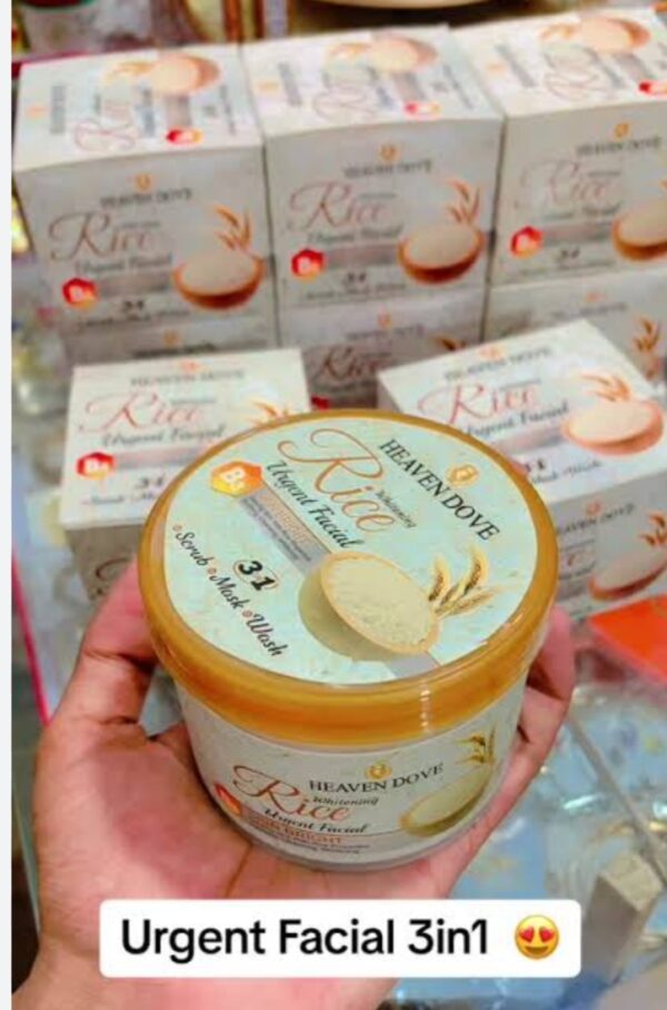 Heaven Dove Whitening Rice Facial Kit. - Image 3