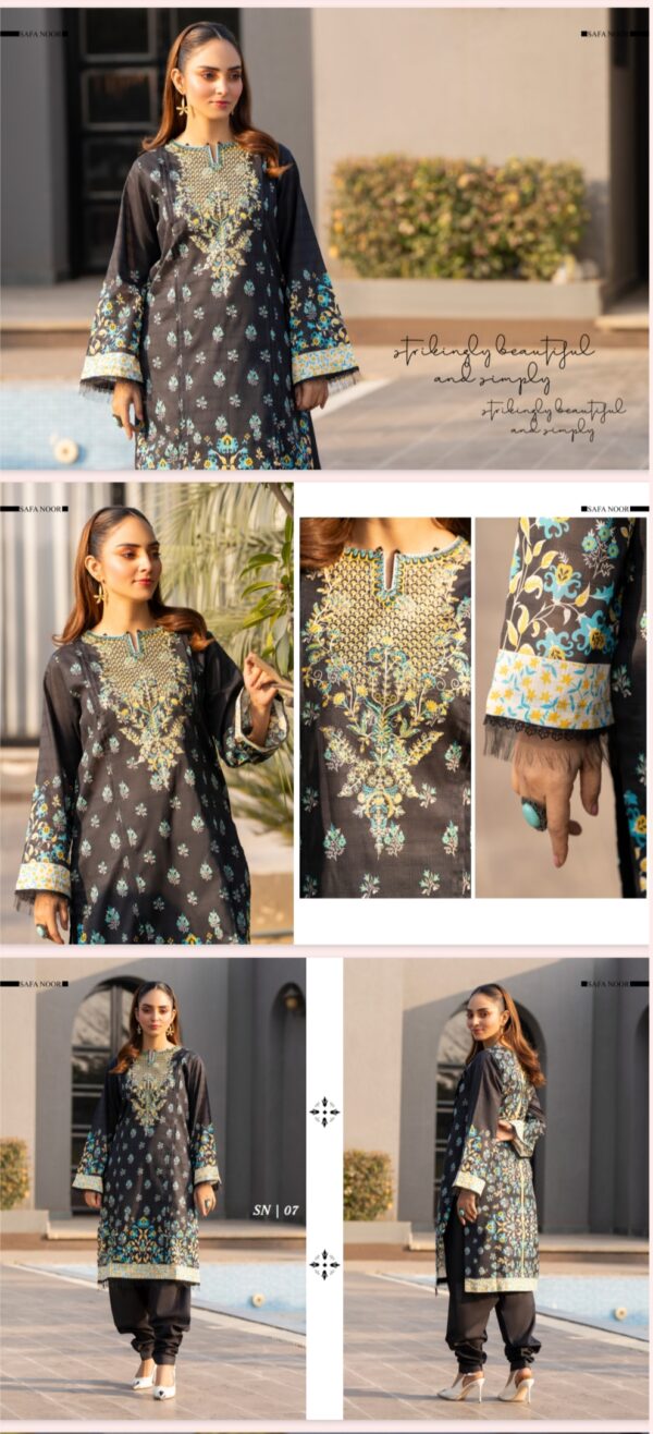 Irha Collection Lawn By Safa Noor (UN Stitched) 2 Piece, New Collection 2025. - Image 8
