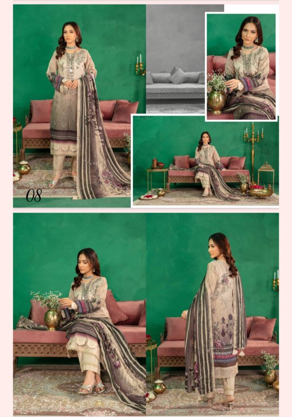 Embellish Lawn Collection By AALAYA (Un Stitched) 3 Piece, Vol 01, New Collection 2025. - Image 9