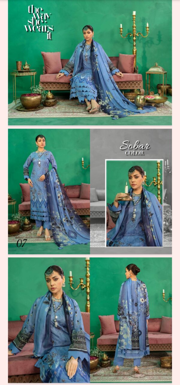 Embellish Lawn Collection By AALAYA (Un Stitched) 3 Piece, Vol 01, New Collection 2025. - Image 8
