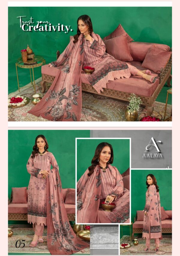 Embellish Lawn Collection By AALAYA (Un Stitched) 3 Piece, Vol 01, New Collection 2025. - Image 6