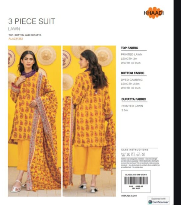 KHAADI Lawn (Un Stitched) 3 Piece, New Collection 2025. - Image 11
