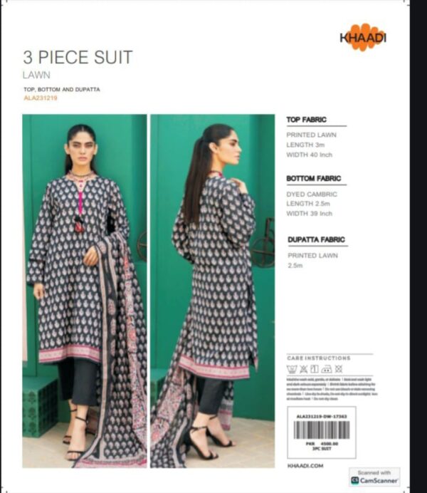 KHAADI Lawn (Un Stitched) 3 Piece, New Collection 2025. - Image 10