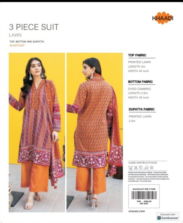 KHAADI Lawn (Un Stitched) 3 Piece, New Collection 2025. - Image 8