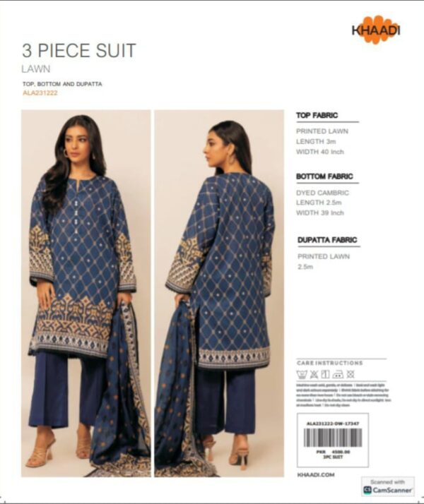 KHAADI Lawn (Un Stitched) 3 Piece, New Collection 2025. - Image 7