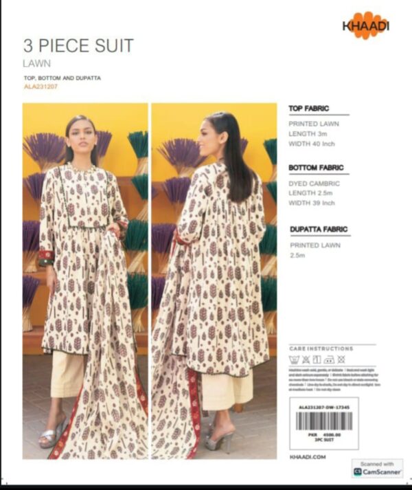 KHAADI Lawn (Un Stitched) 3 Piece, New Collection 2025. - Image 5