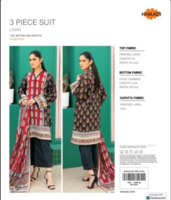 KHAADI Lawn (Un Stitched) 3 Piece, New Collection 2025. - Image 3