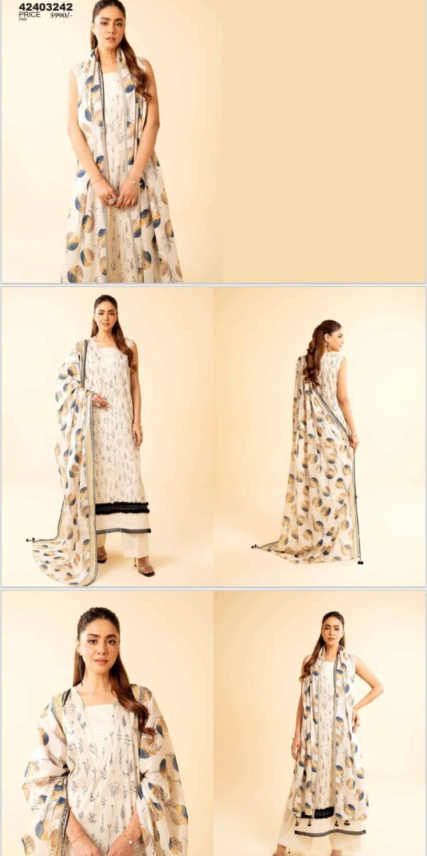 NISHAT Lawn (Un Stitched) 3 Piece, New Collection 2025. - Image 11