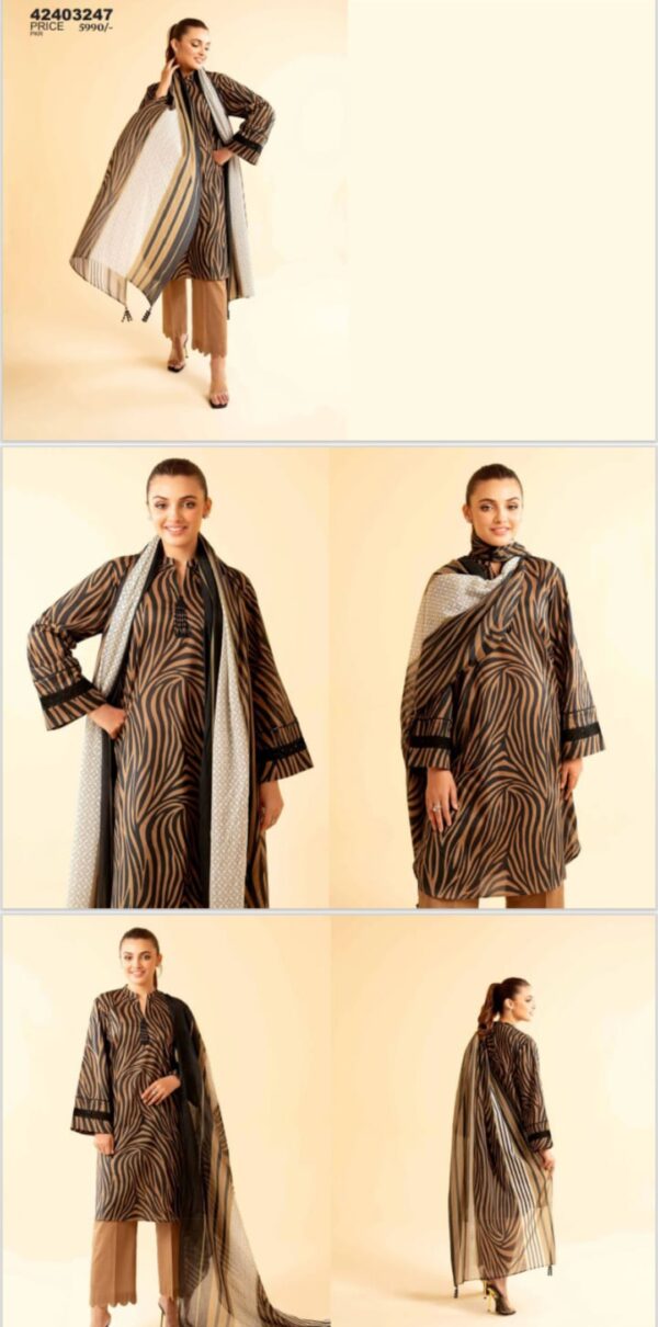 NISHAT Lawn (Un Stitched) 3 Piece, New Collection 2025. - Image 10